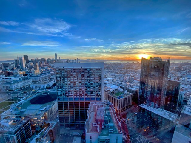 Sunset Over San Francisco Skyline