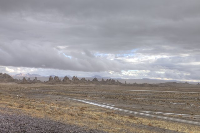 The Majestic Desert Mountains Under a Cloudy Sky
