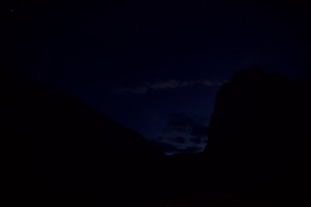 Night Sky Over the Mountain