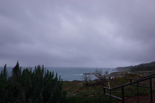 Moody Coastal View Under Stormy Skies