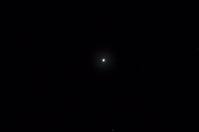 Venus and Jupiter Conjunction in Night Sky