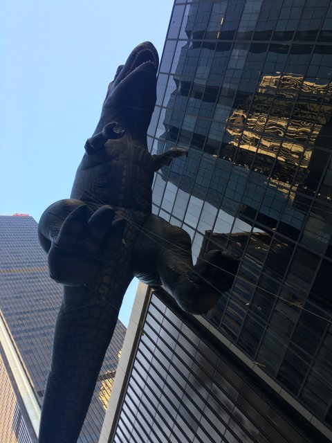 Metropolis Dinosaur Statue