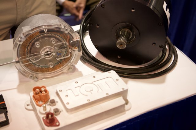 Motor and Control Box on Display at Trade Show