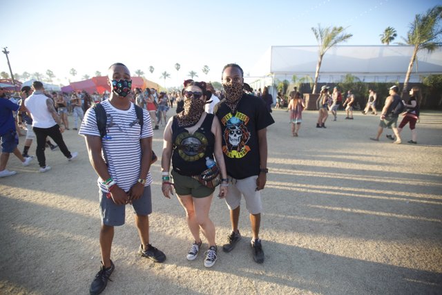 Masked Crowd at Coachella Music Festival