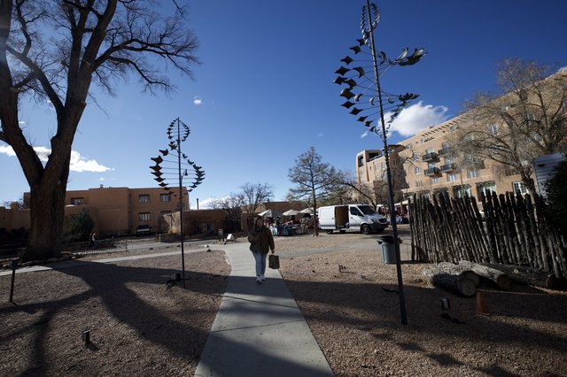 Kinetic Wind Sculptures in Santa Fe Plaza