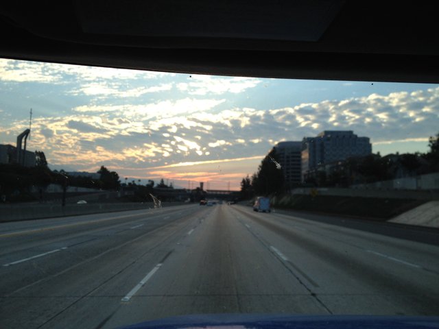 Freeway Sunset in Pasadena