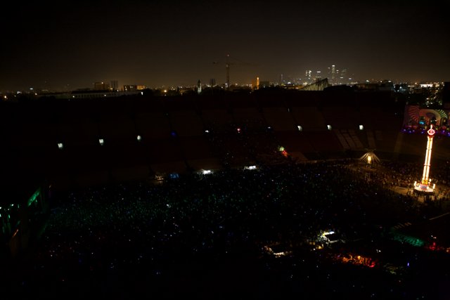 Nighttime Concert Crowds