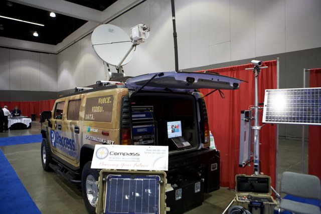 Solar-Powered Vehicle with Satellite Dish
