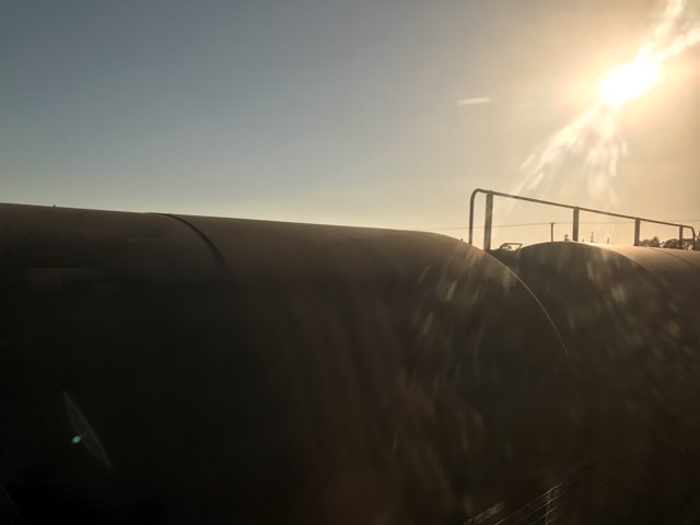 Train Journey under Sunlight