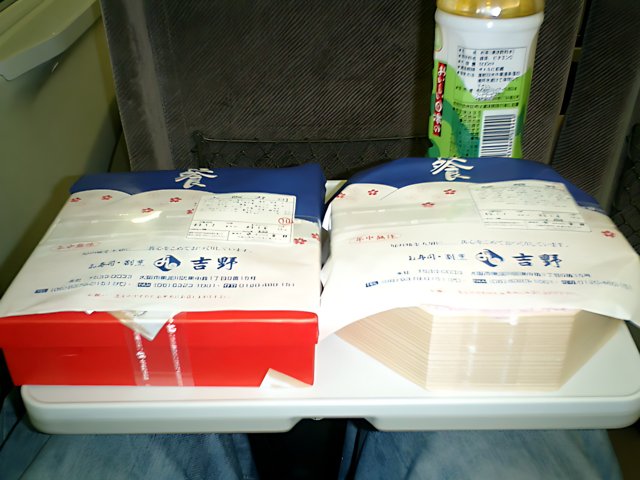 Two boxes of Japanese cuisine