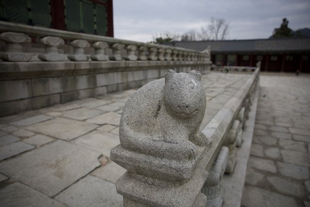 Monastic Feline Sentinel: A Walk through Korean Art