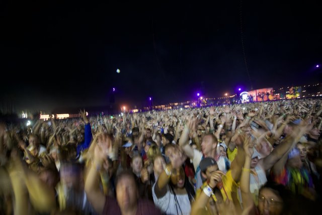 Coachella Crowd under the Night Sky