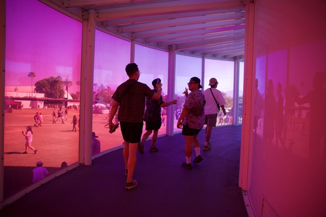 A Vibrant Walkway at Coachella 2024: Fashion and Festival Vibes