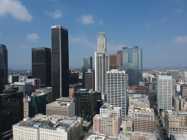 Aerial View of the Majestic Los Angeles Cityscape