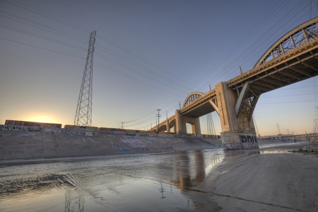 Graffiti on the LA River Overpass
