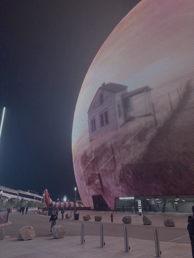 Futuristic Digital Sphere Architecture at Night