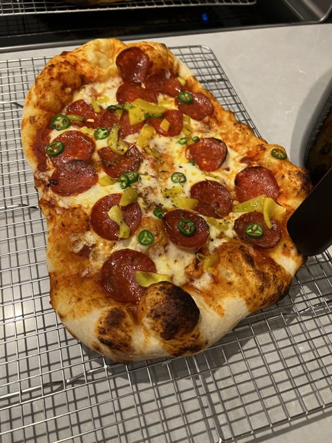 Perfectly Sliced Pepperoni Pizza