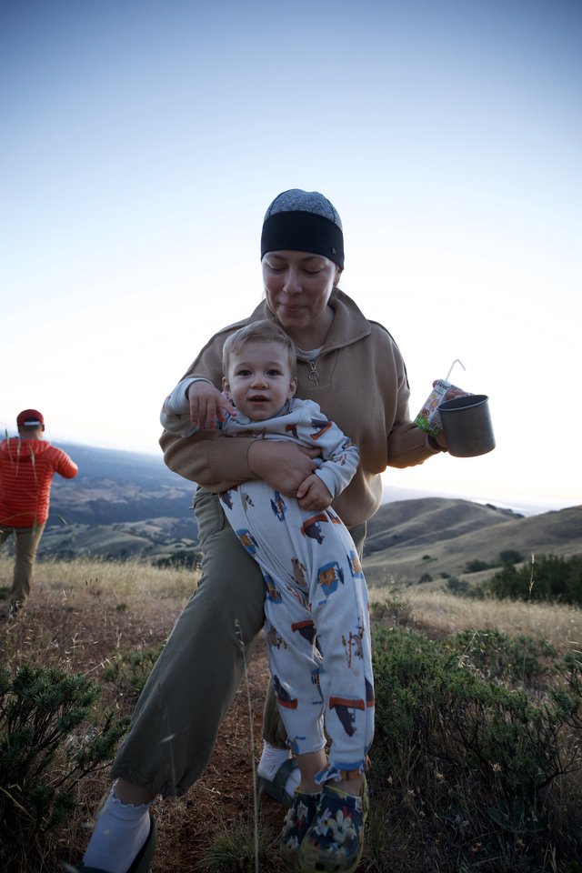 Mother and Toddler at Dawn on Mount Diablo