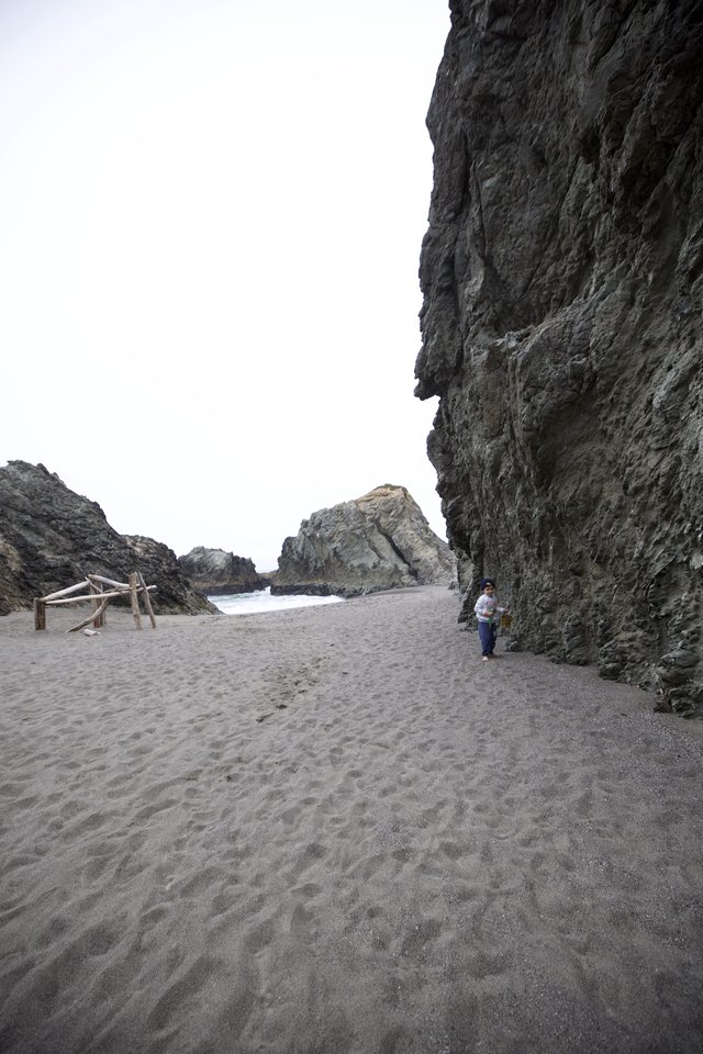 Child Explores Dramatic Coastal Cliffs at Pfeiffer Beach