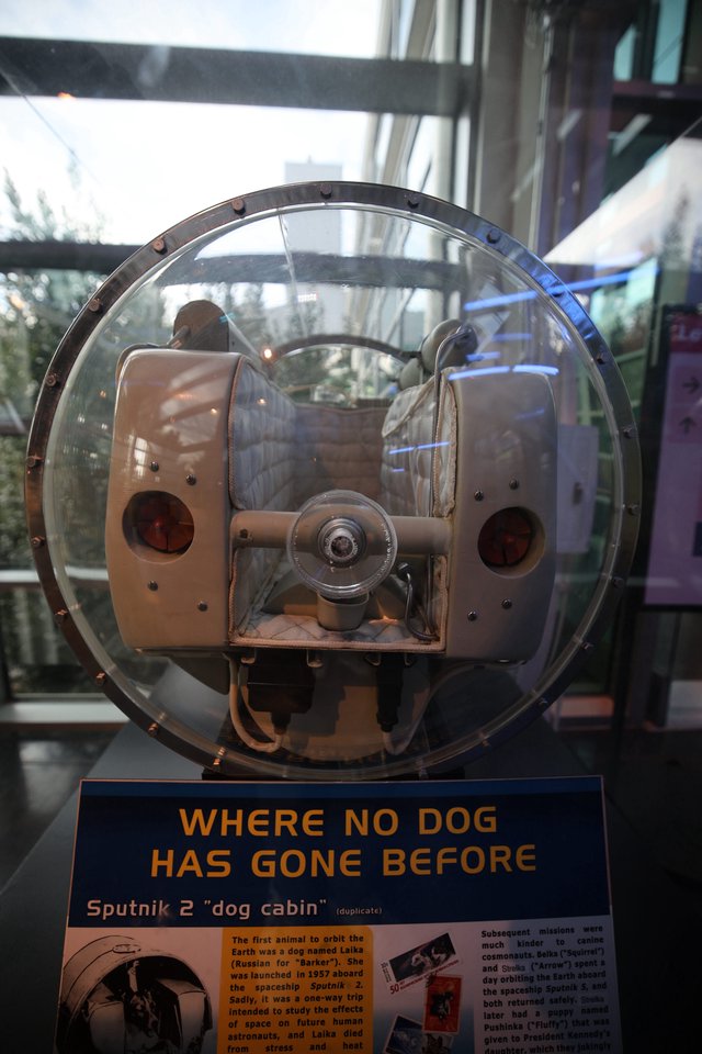 Sputnik 2 Dog Cabin Display - Space History Exhibit