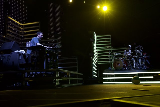 DJ AM rocks the Coachella stage with his drum set and keyboard