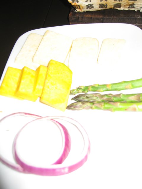 Asparagus and Cheese Plate