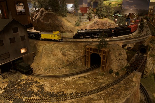 The Miniature Railway Crossing the Tunnel