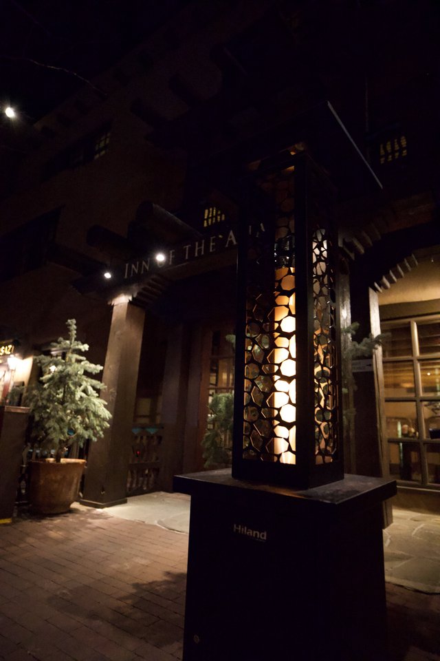 Decorative Fire Tower at Inn of the Anasazi Entrance