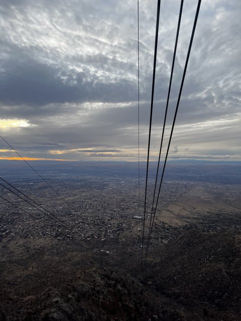 Skyline of Albuquerque from a Cable Car