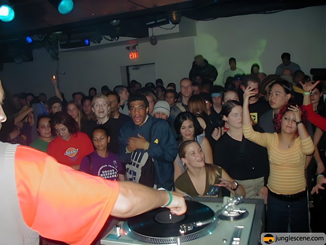 Red Shirted DJ in the Urban Disco Club