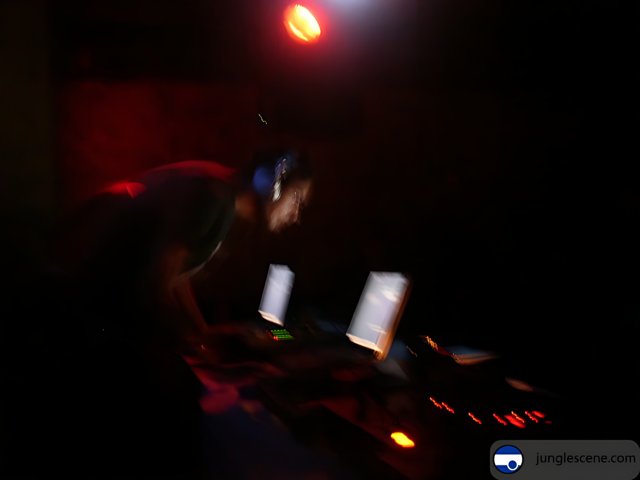 Nightclub DJ in the Dark