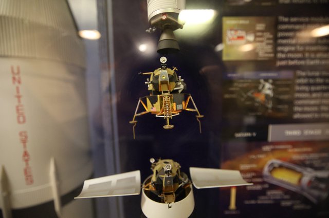 Apollo Lunar Module and Command Module Scale Model Display