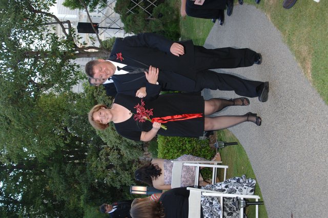 Elegant Wedding Processional on Outdoor Garden Path