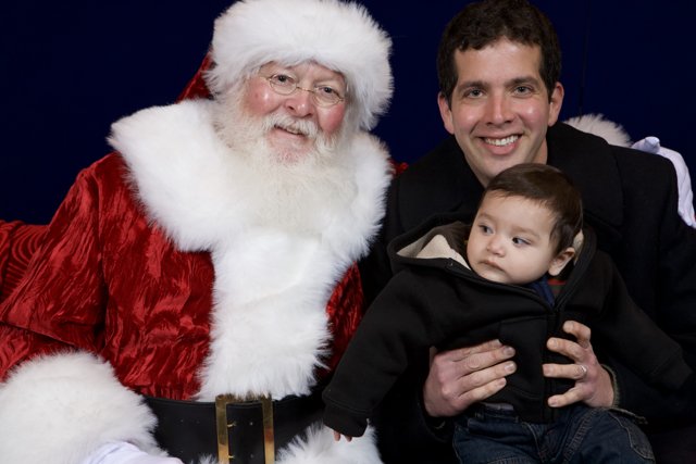 Christmas Cheer with Santa and a Baby