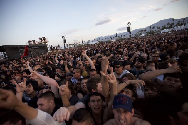 A Sea of Raised Hands: Big Four Festival Crowd