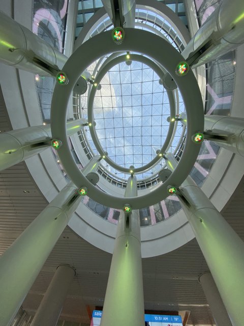 Green-Light Skylight Dome at Salesforce Transit Center