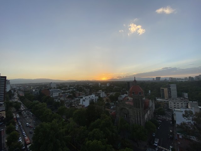 Majestic Sunset on Mexico's Metropolis