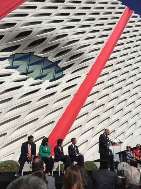 Leaders in front of The Broad