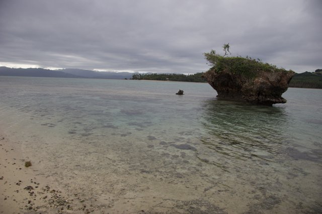 Majestic Rock Formation on Fiji Beach