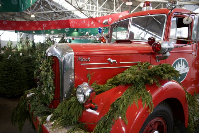 Vintage Fire Truck Holiday Spectacle