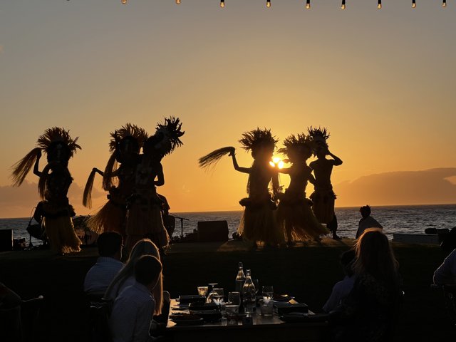 Sunset Hula Performance by the Beach