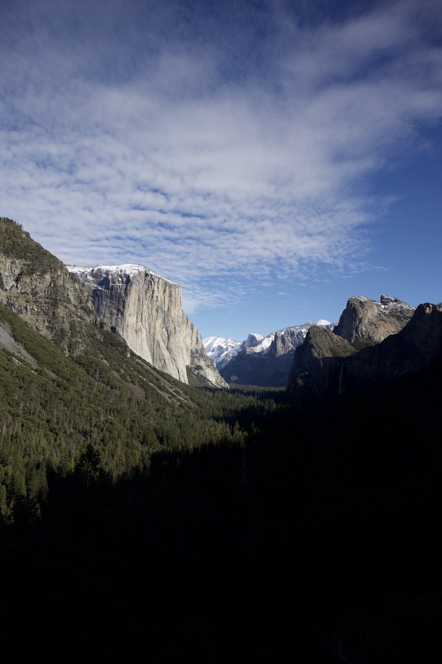 Yosemite Valley Winter Vista with El Capitan