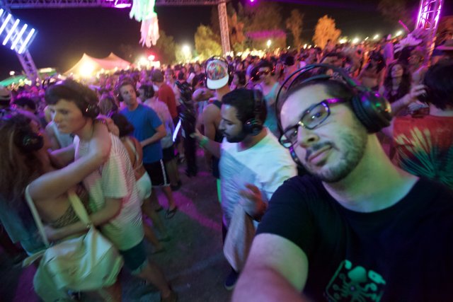 Nighttime Selfie at Coachella Music Festival 2012