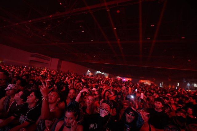Massive Crowd Surges Under Red Lights at Wobbleland