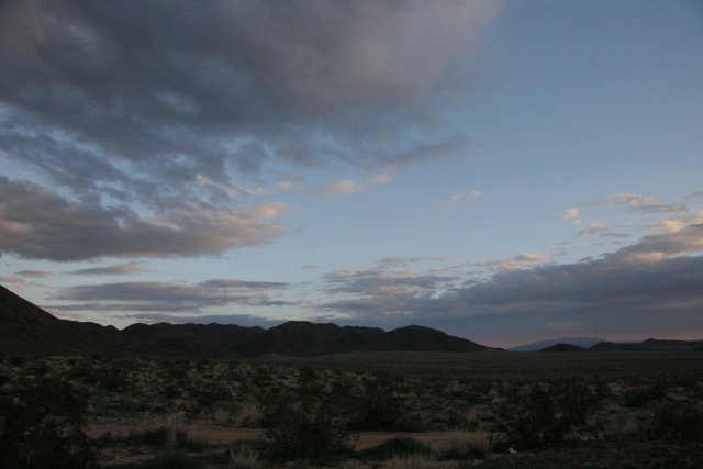 Desert Sunset with Clouds