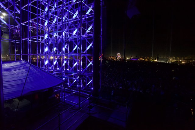 Blue Stage Lights and a Massive Crowd at Coachella 2011