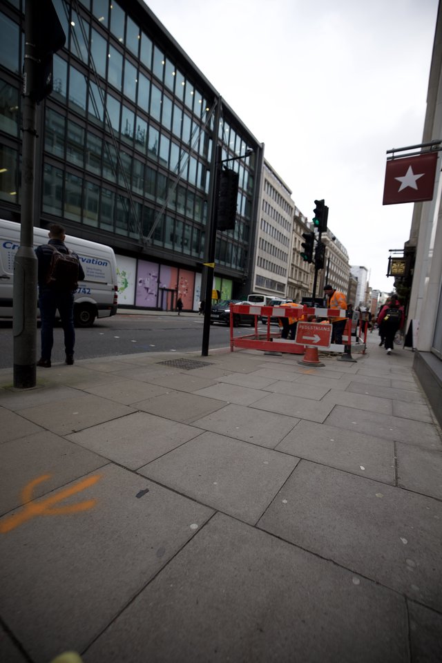 Urban Street Construction Scene in London