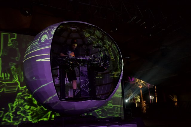 DJ Shadow at Coachella with Purple Ball