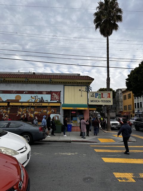 Bustling Street Scene in San Francisco