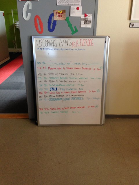 Upcoming Events on a White Board